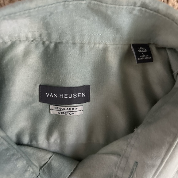 Green Tie Dye Button Up Collared Shirt - Picture 2 of 7